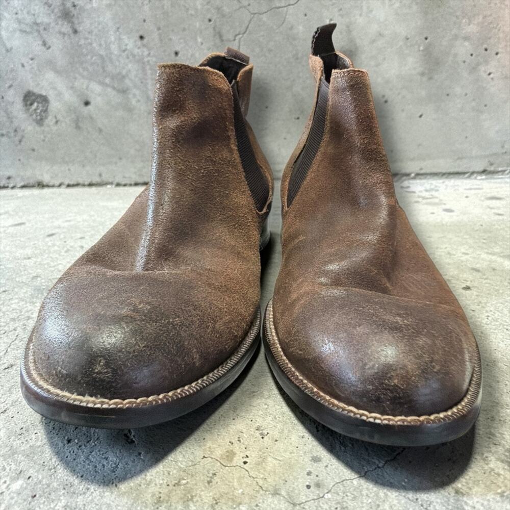 Men's Size 11 JOSEPH ABBOUD Classic Brown Rugged Suede Chelsea Boots EUC